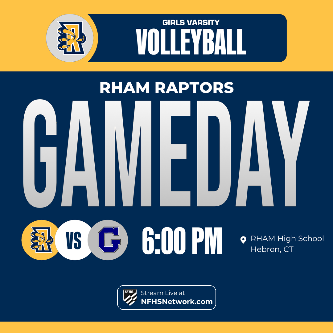🏐 Game Day: RHAM Volleyball vs. Glastonbury – 6:00 PM | Buy Tickets Here!