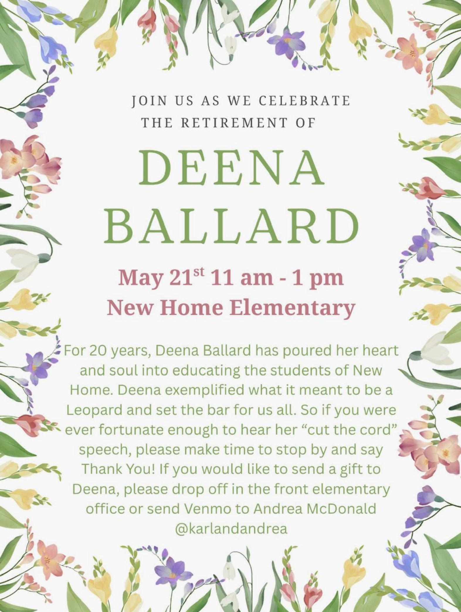 Retirement Celebrations