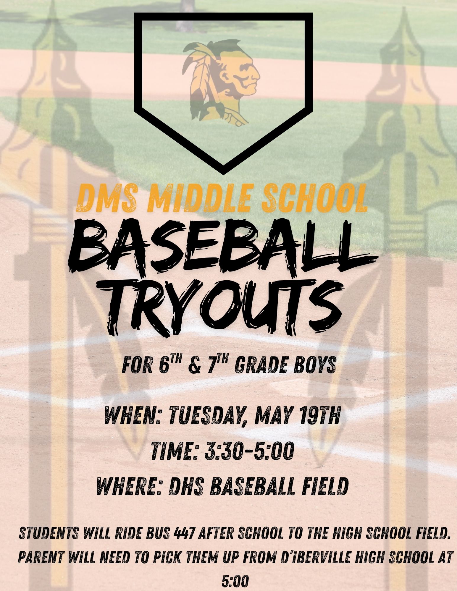 DMS Baseball Tryout Information