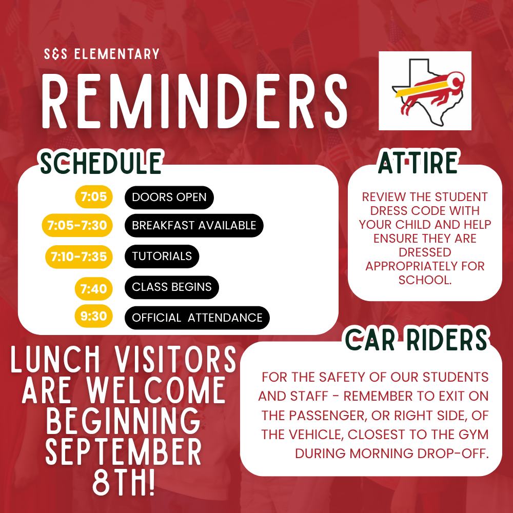 A GREAT FIRST WEEK at S&S ELEMENTARY!