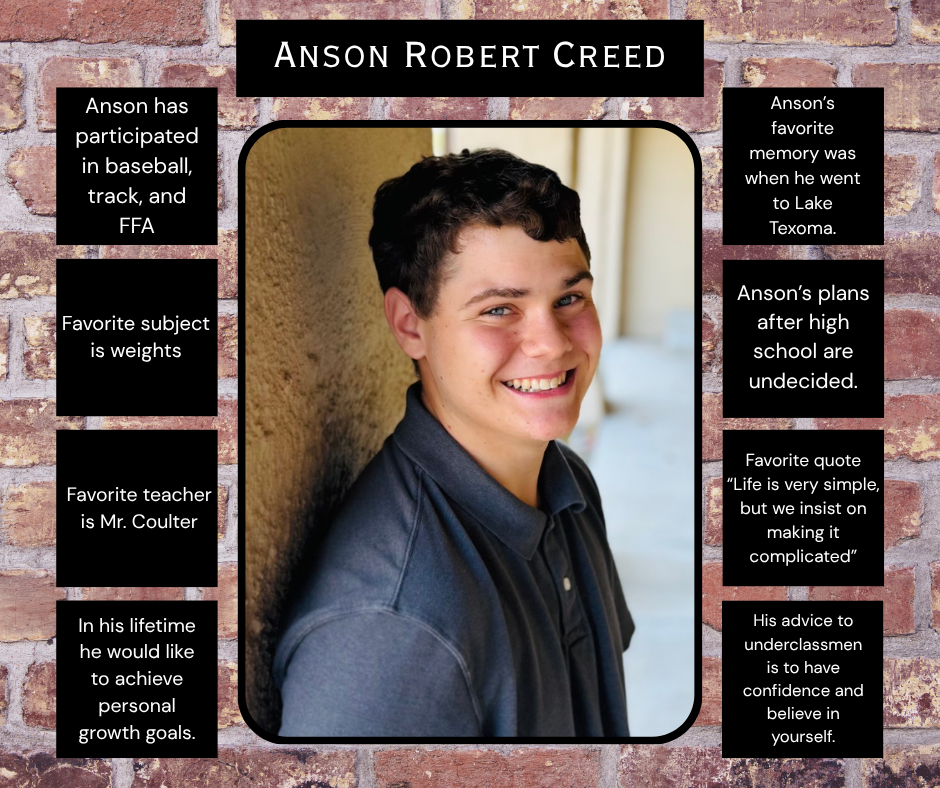 Senior Spotlight: Anson Creed