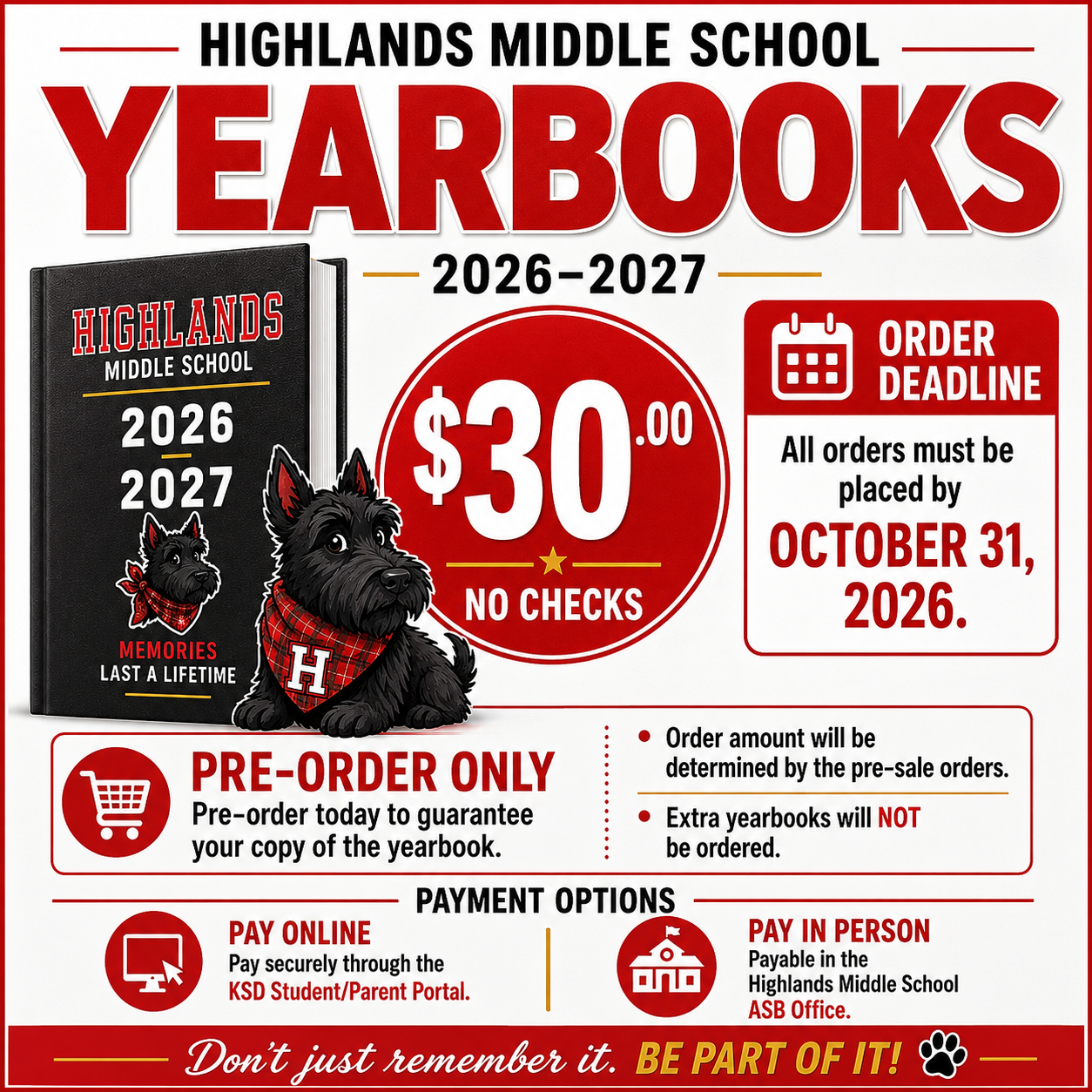 Pre-order your Yearbook NOW!
