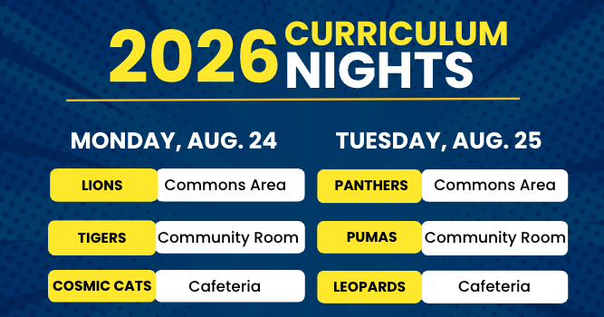 DMS PTO Meeting and Team Curriculum Nights - Monday, August 24th and Tuesday, August 25th