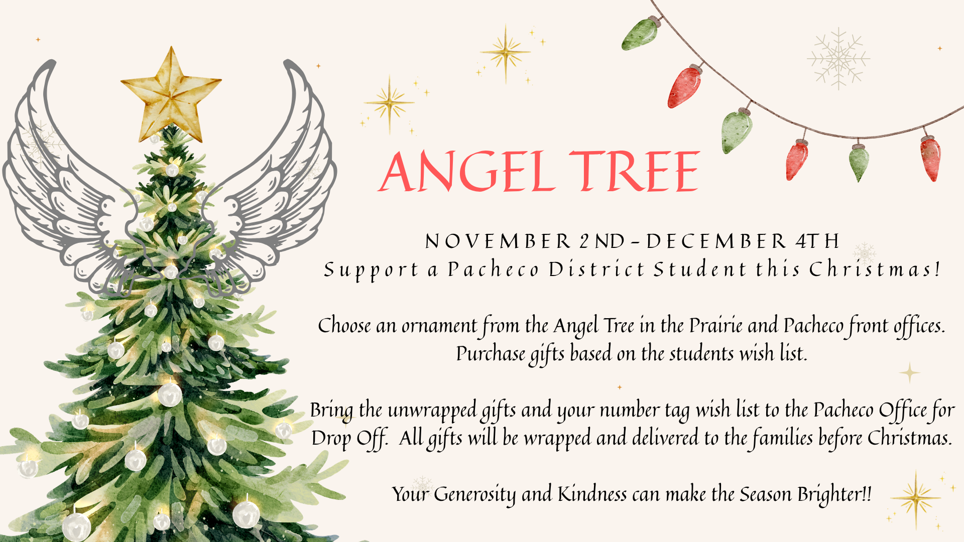 Pacheco Union School District Angel Tree Program