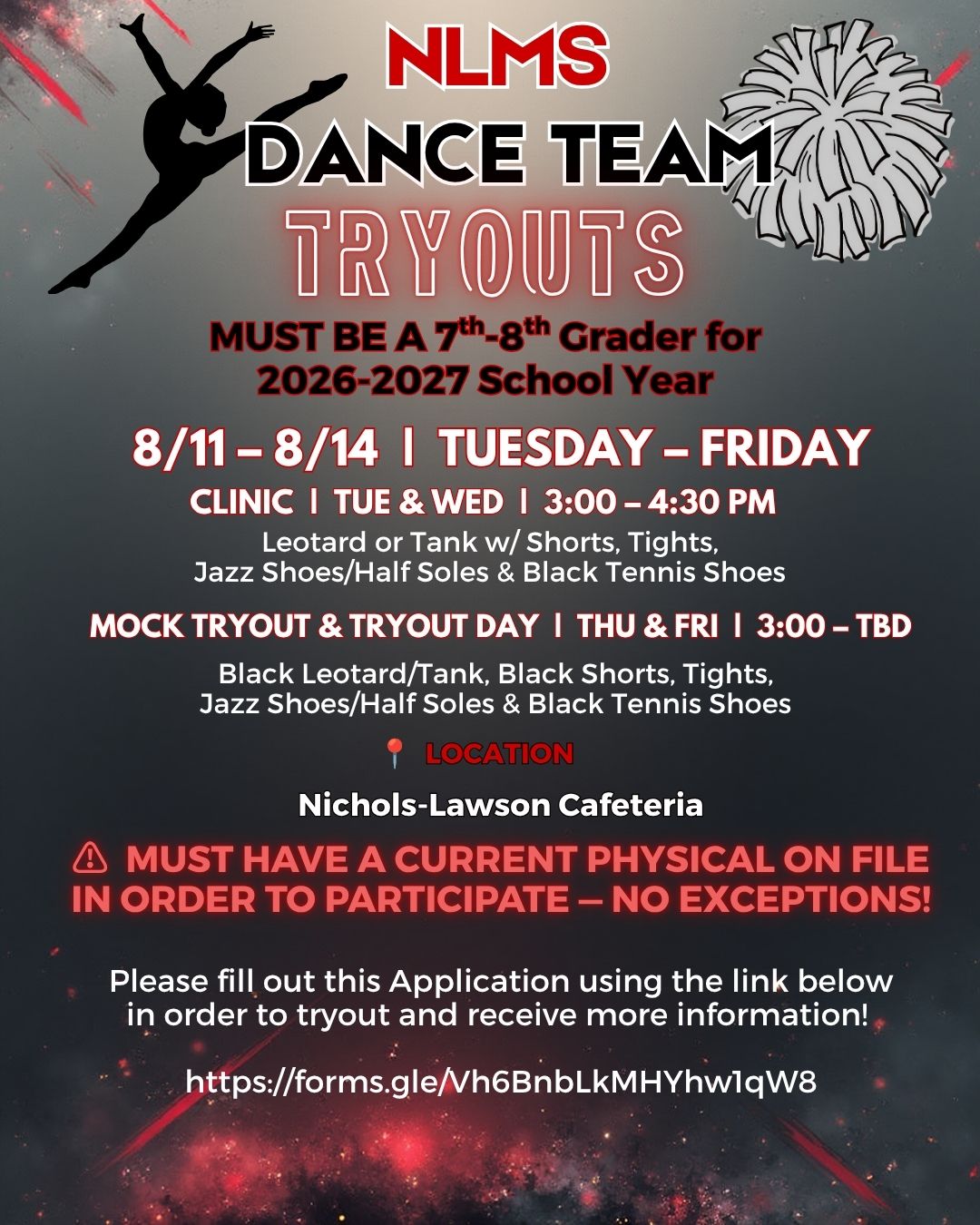 NLMS Dance Team Tryouts