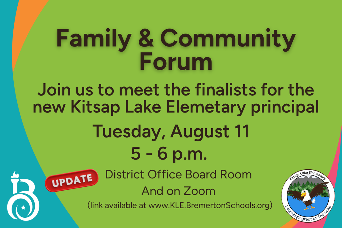 KLE Principal Search:  Family & Community Forum (updated location)