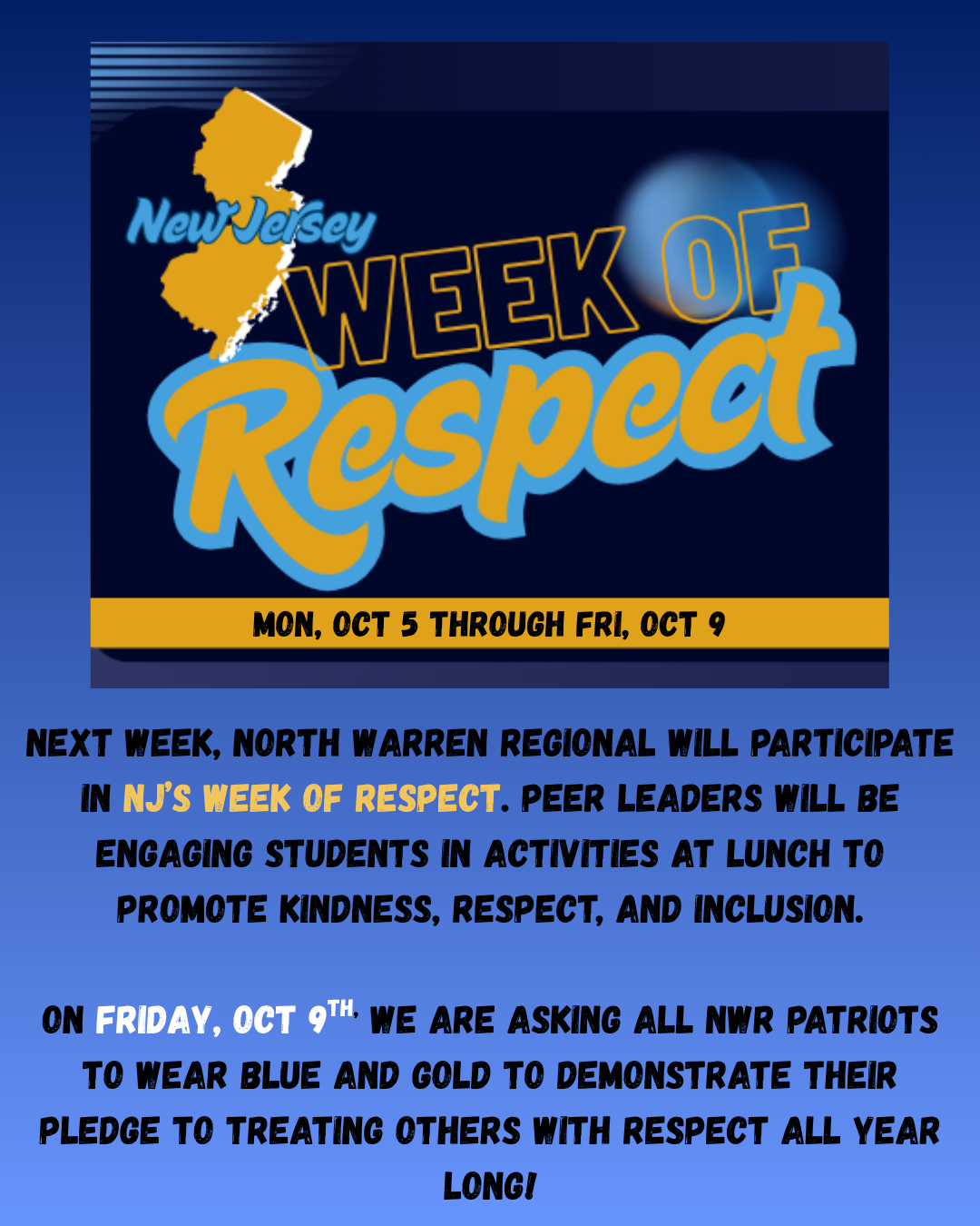 Week of Respect - Oct 5 through Oct 9