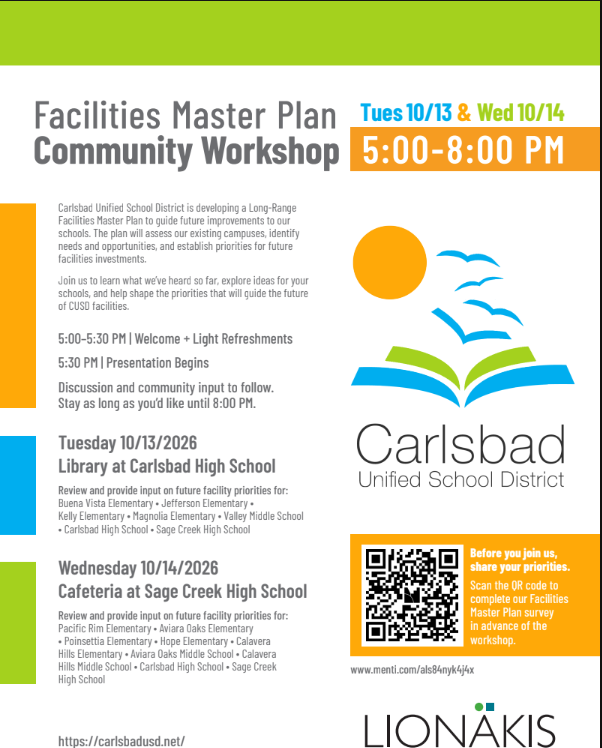 CUSD Facilities Master Plan - Community Meeting on October 14, 2026