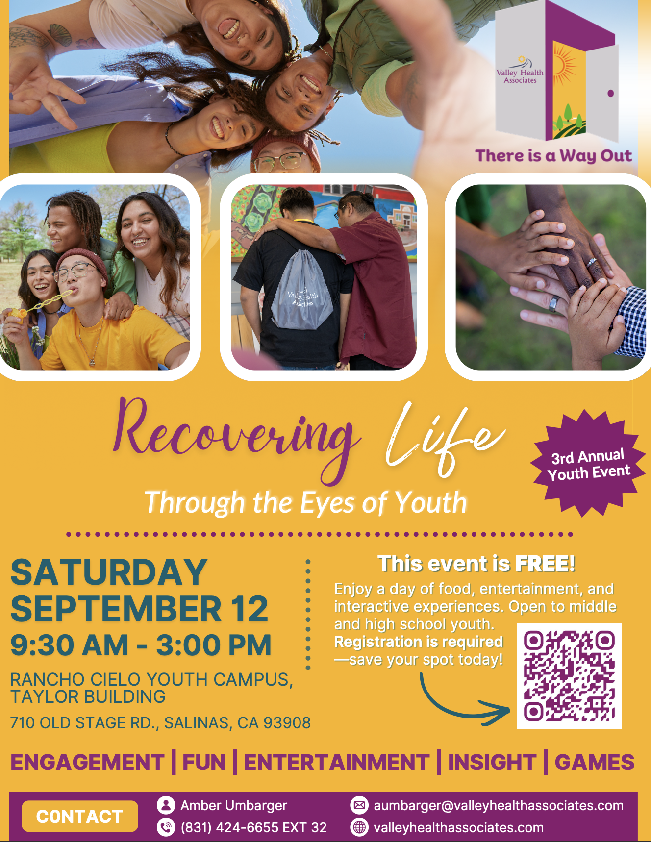 3rd Annual "Recovering Life Through the Eyes of Youth" Event! 