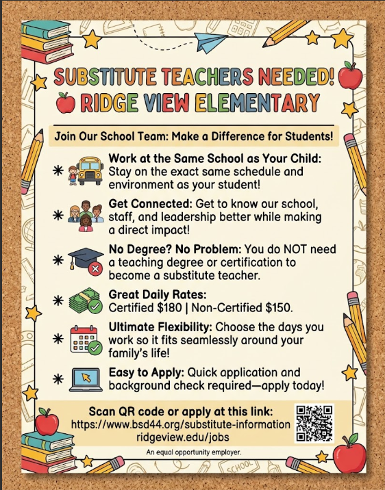 👩‍🏫 We're Hiring for Substitutes!