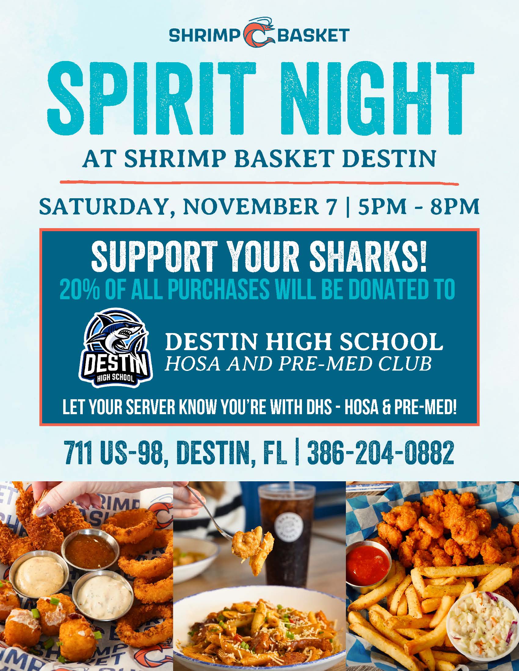 🦐 Eat shrimp. Support our future healthcare professionals! 🦈