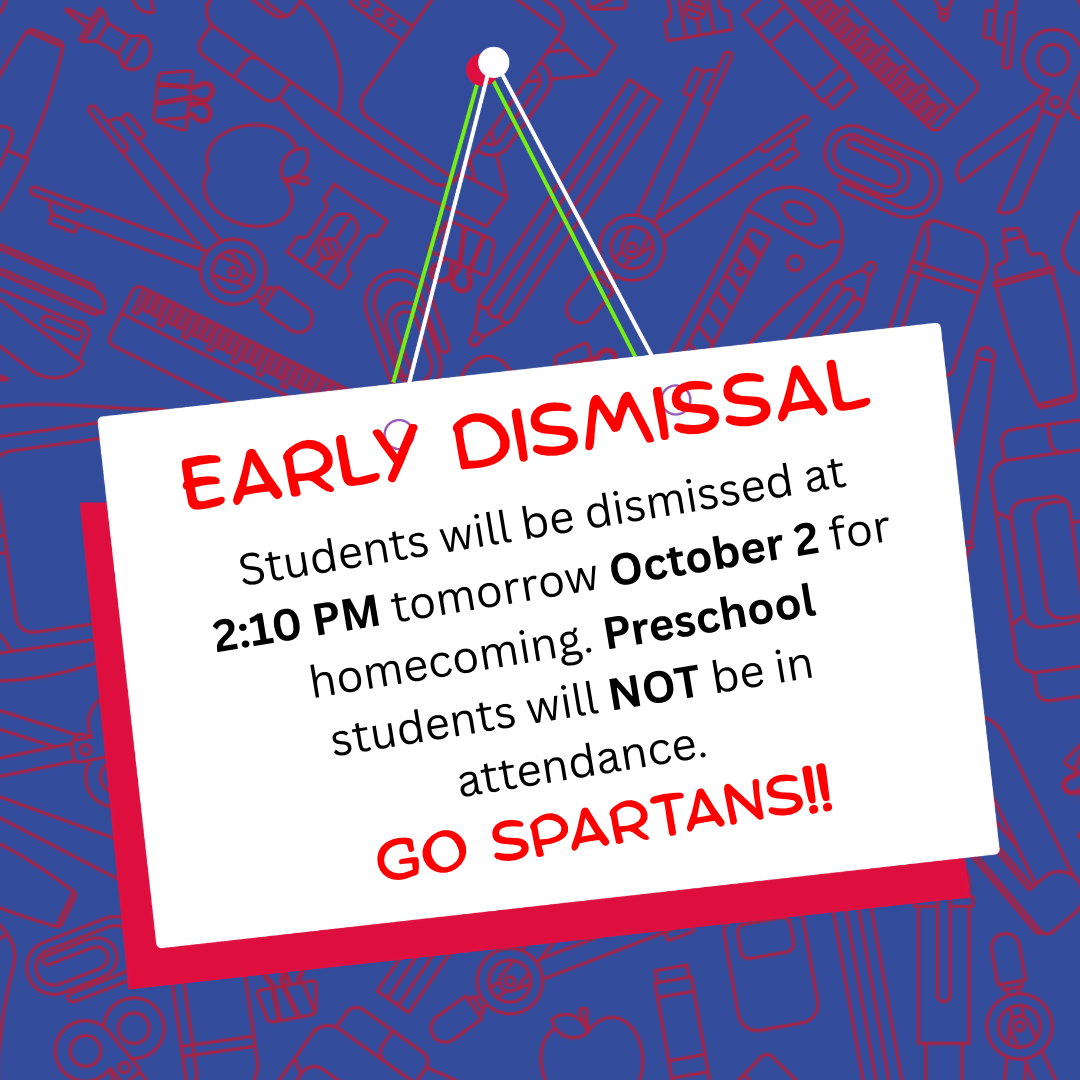 Reminder Early Dismissal October 2
