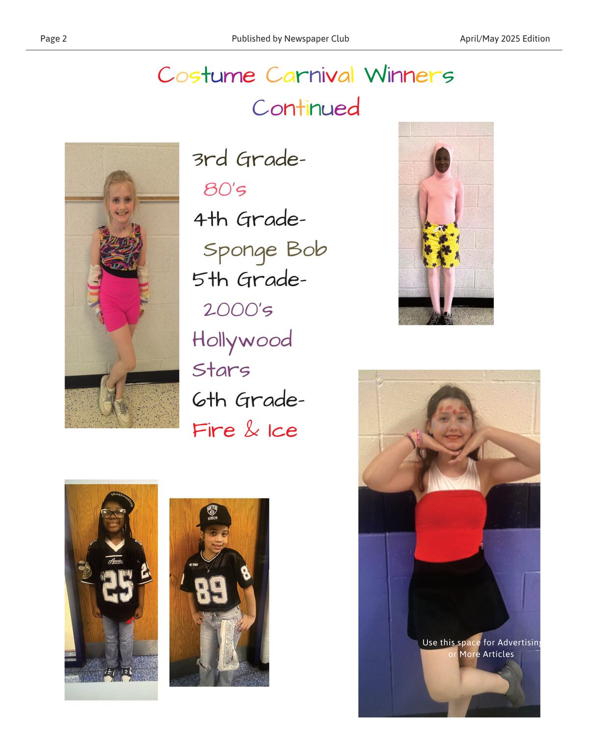 Van Rensselaer Costume Carnival Winners