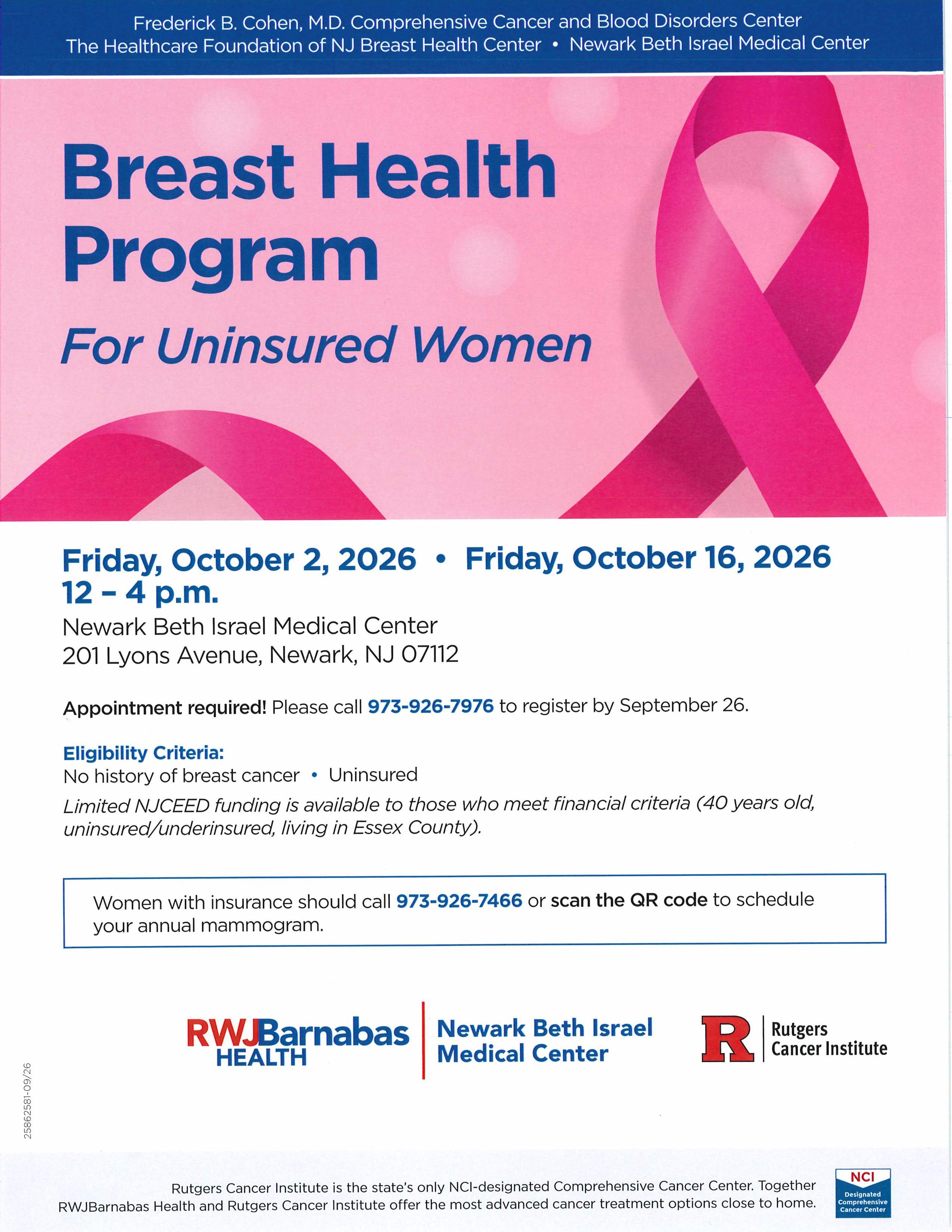 Free Breast Health Screenings for Uninsured Women: Slots Still Available for October 16