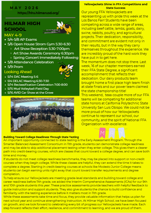 Hilmar High School Happenings