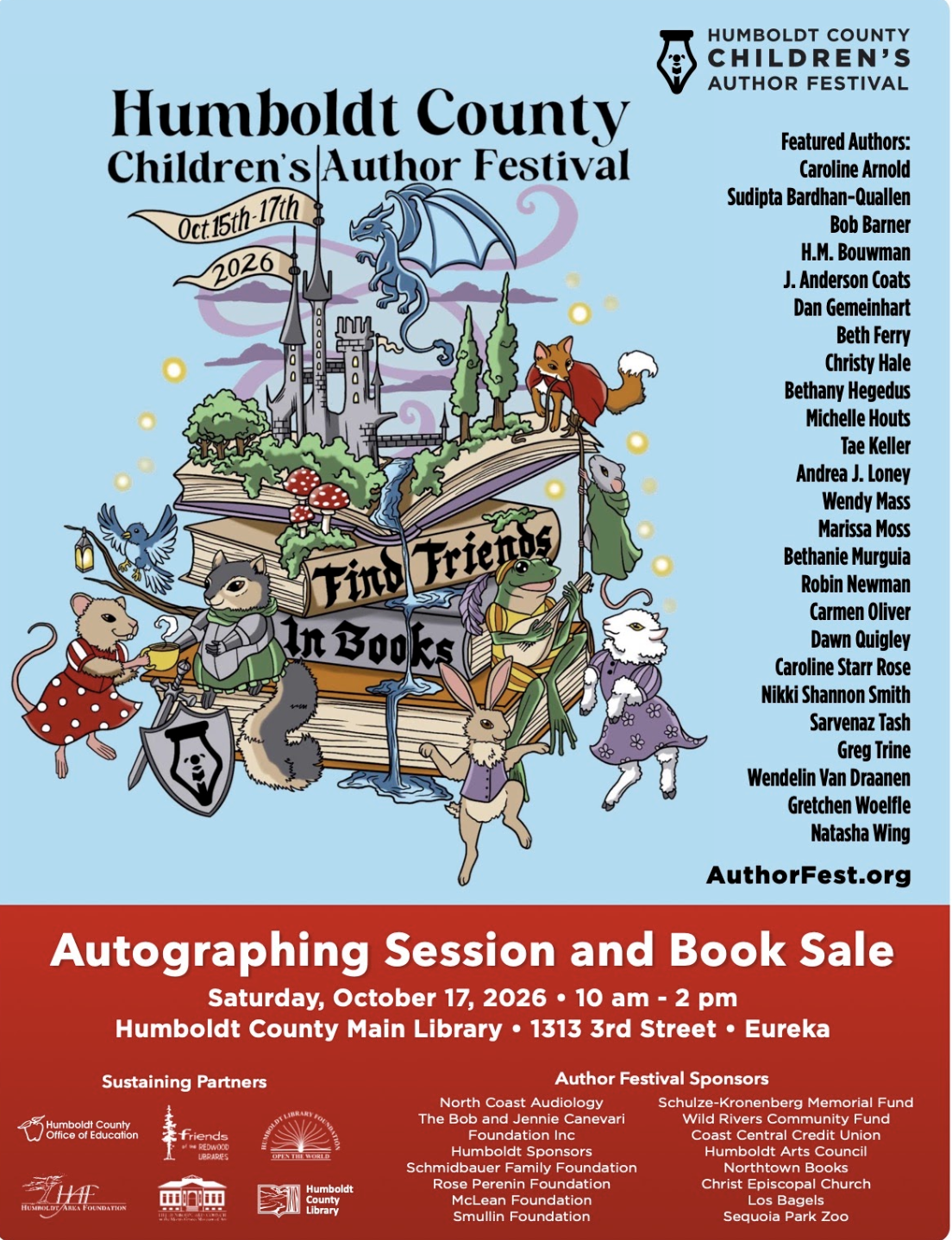 Visiting Authors Coming to Our Schools Next Week! (Oct. 15–17) 📚