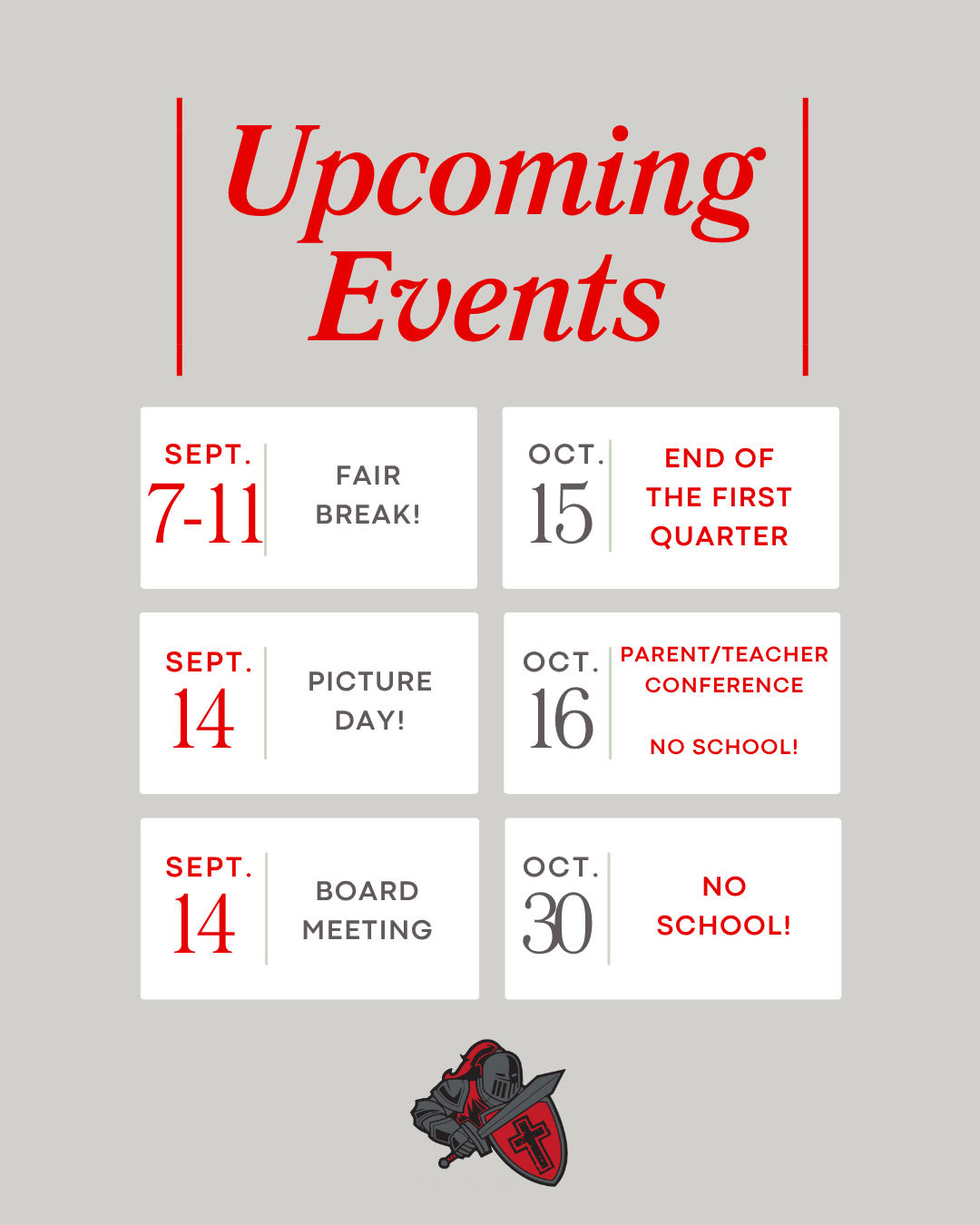 Upcoming Events at HCA!