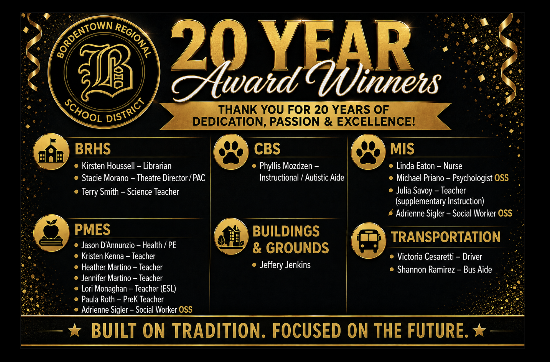 20 Year Staff Awards