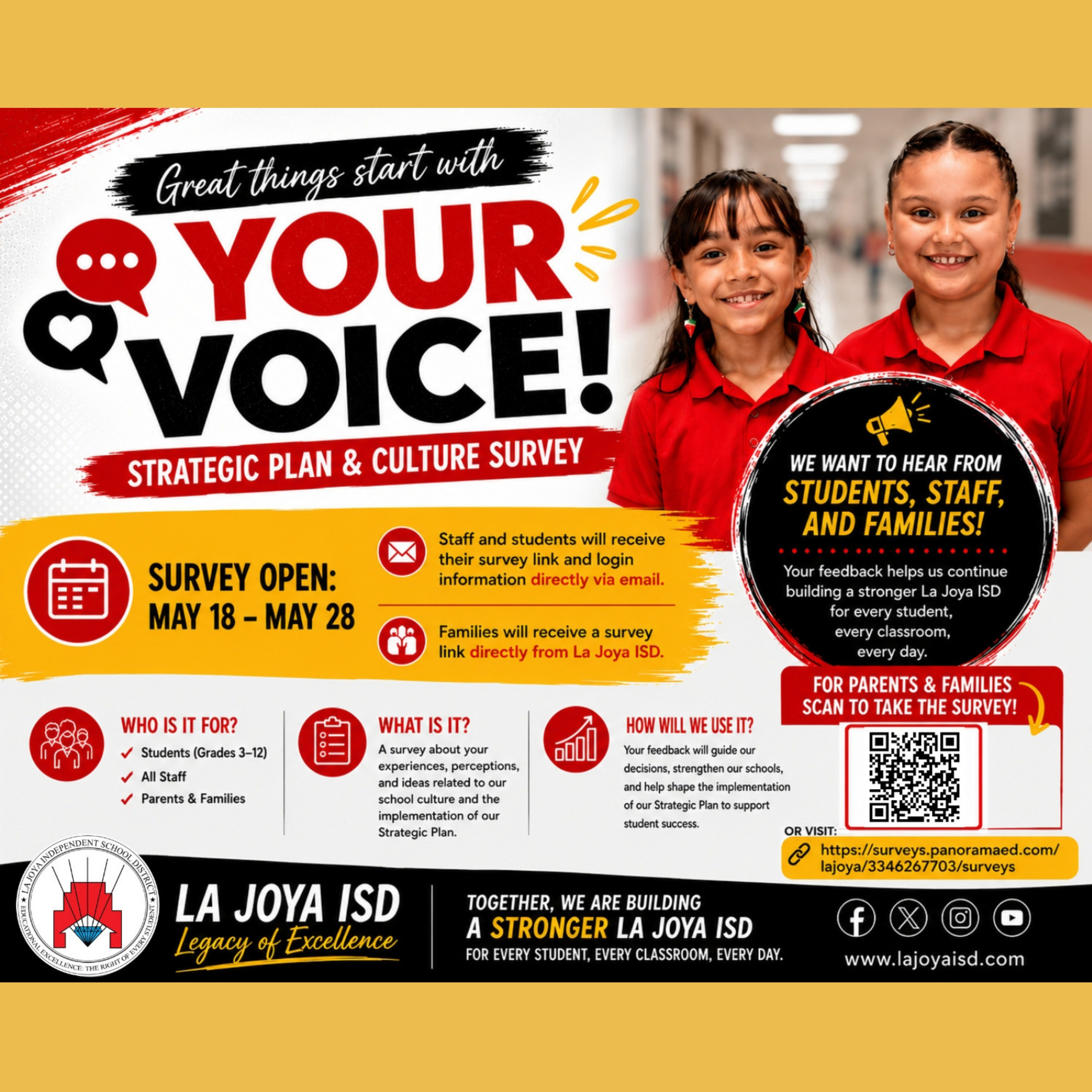 📣✨ Your Voice Matters at La Joya ISD! ✨📣