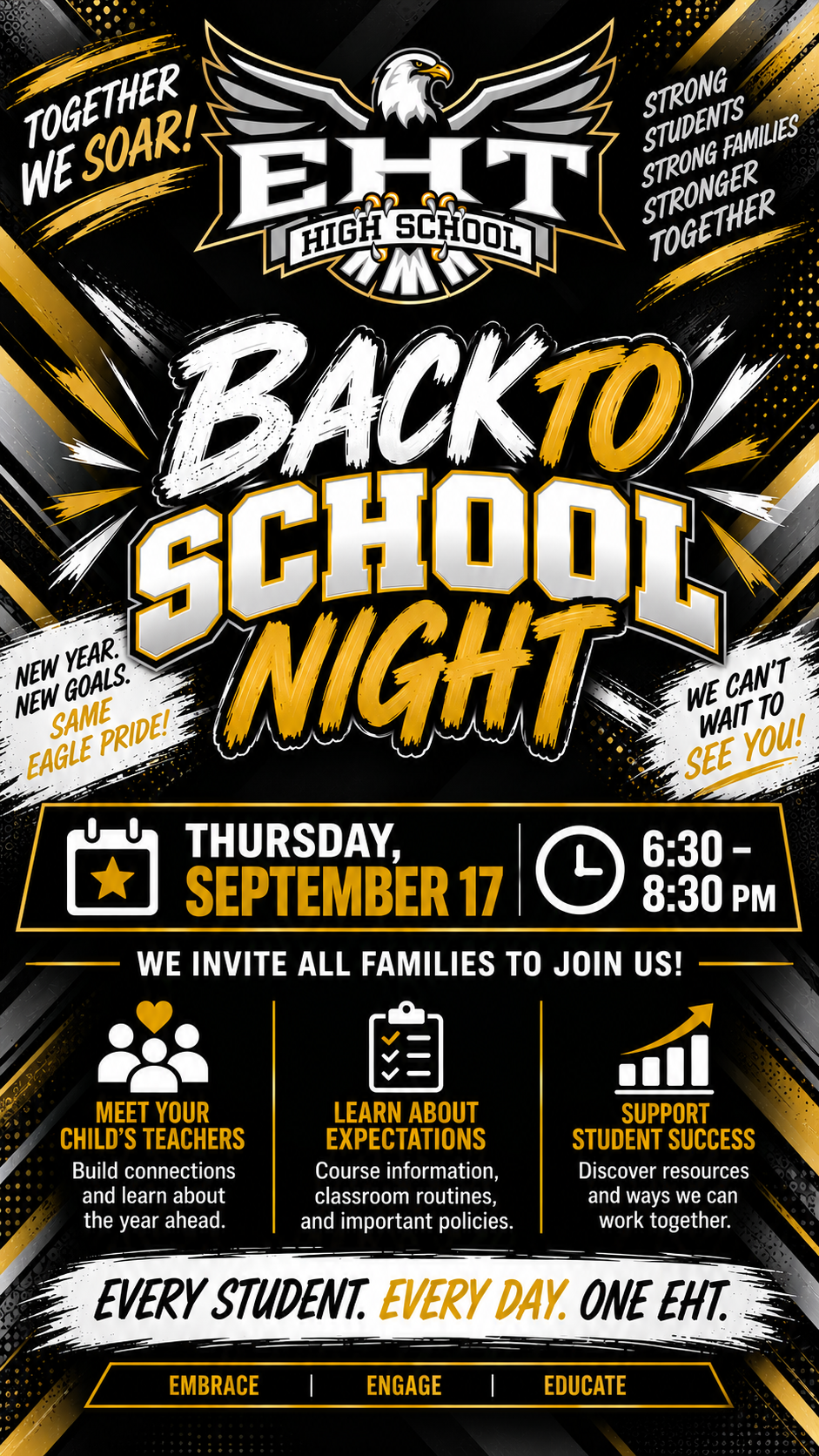 Back to School Night is TONIGHT!!  Doors open at 6:15 p.m.