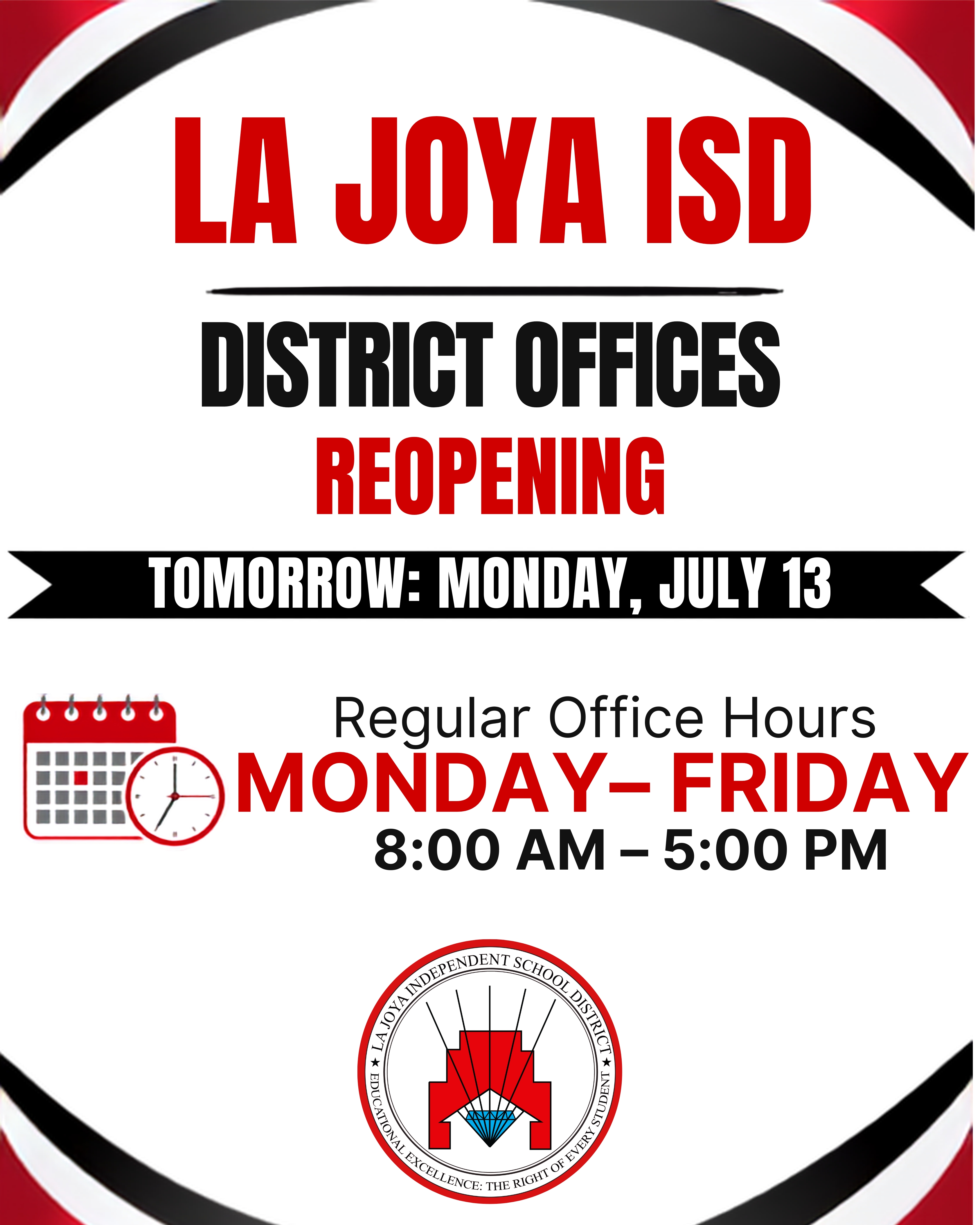 District Offices Reopening 