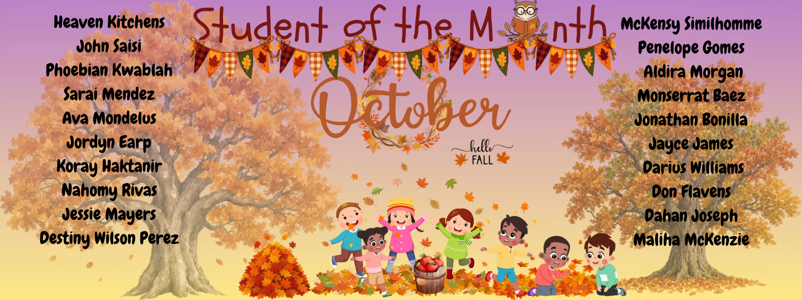 October students of the month!
