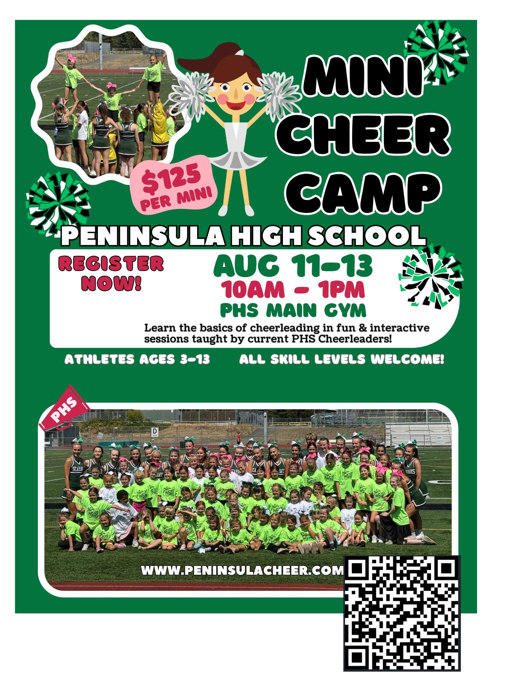 Mini Cheer Camp - Ages 3-13