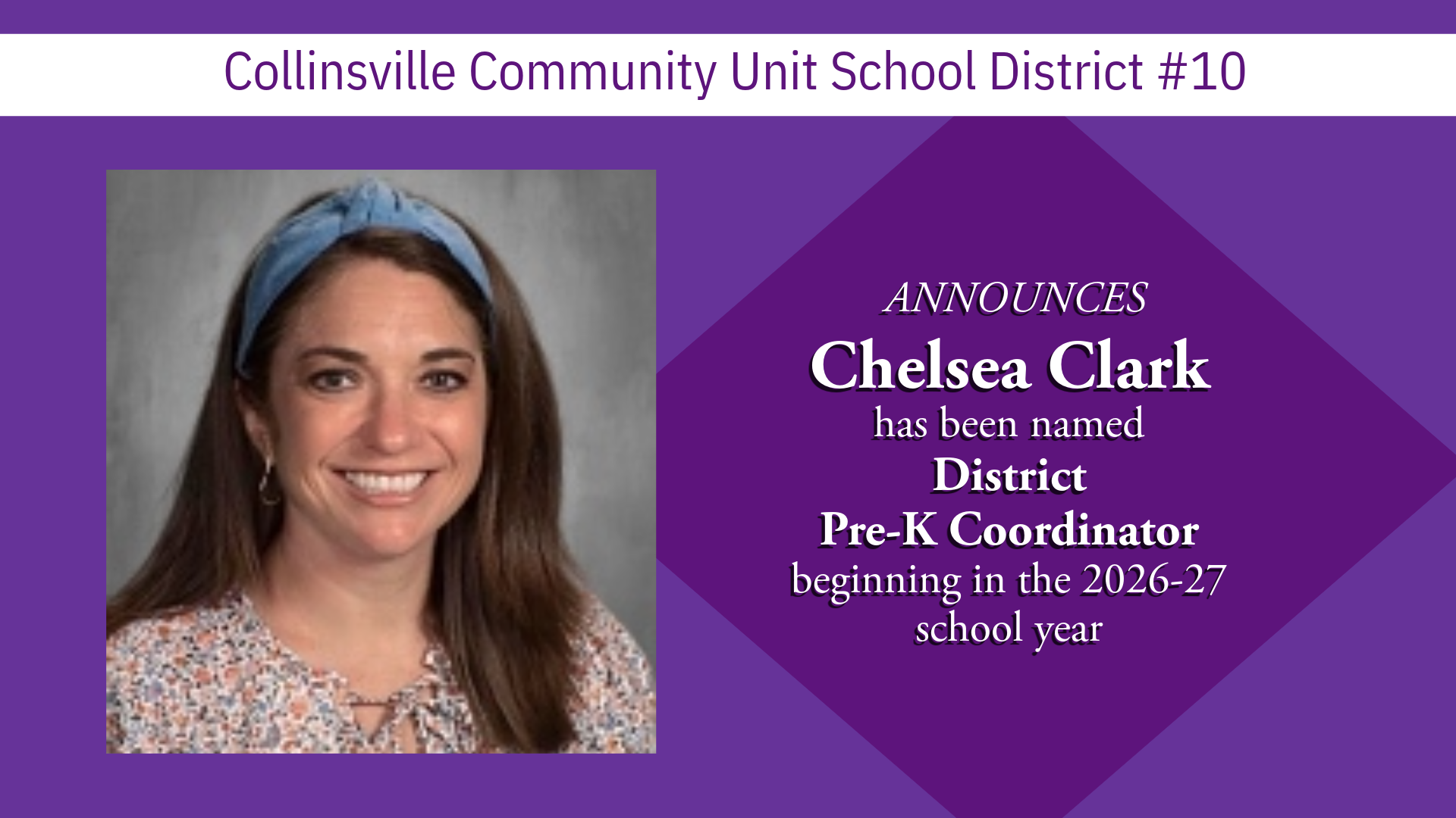 Chelsea Clark is CUSD 10 Pre-K Coordinator Beginning in 2026-27 School Year