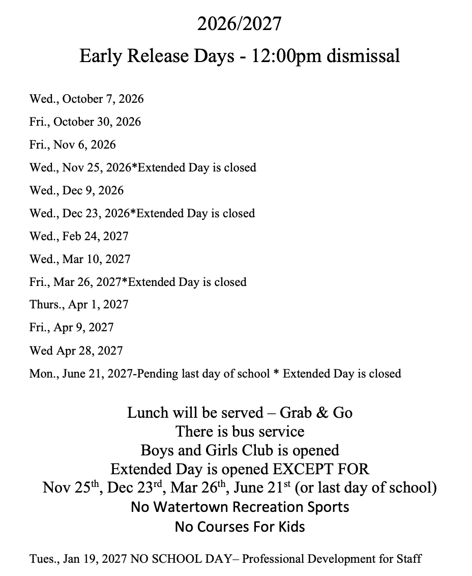 Early Release Days
