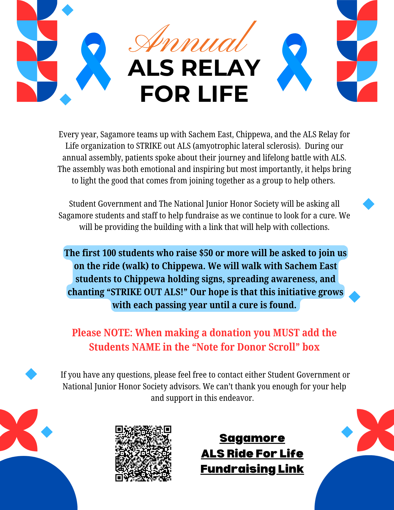 ALS Fundraiser & Ride for Life Information