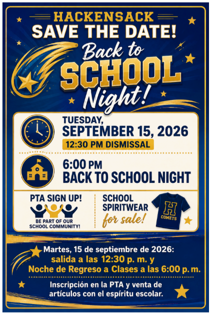 Back To School Night - September 15