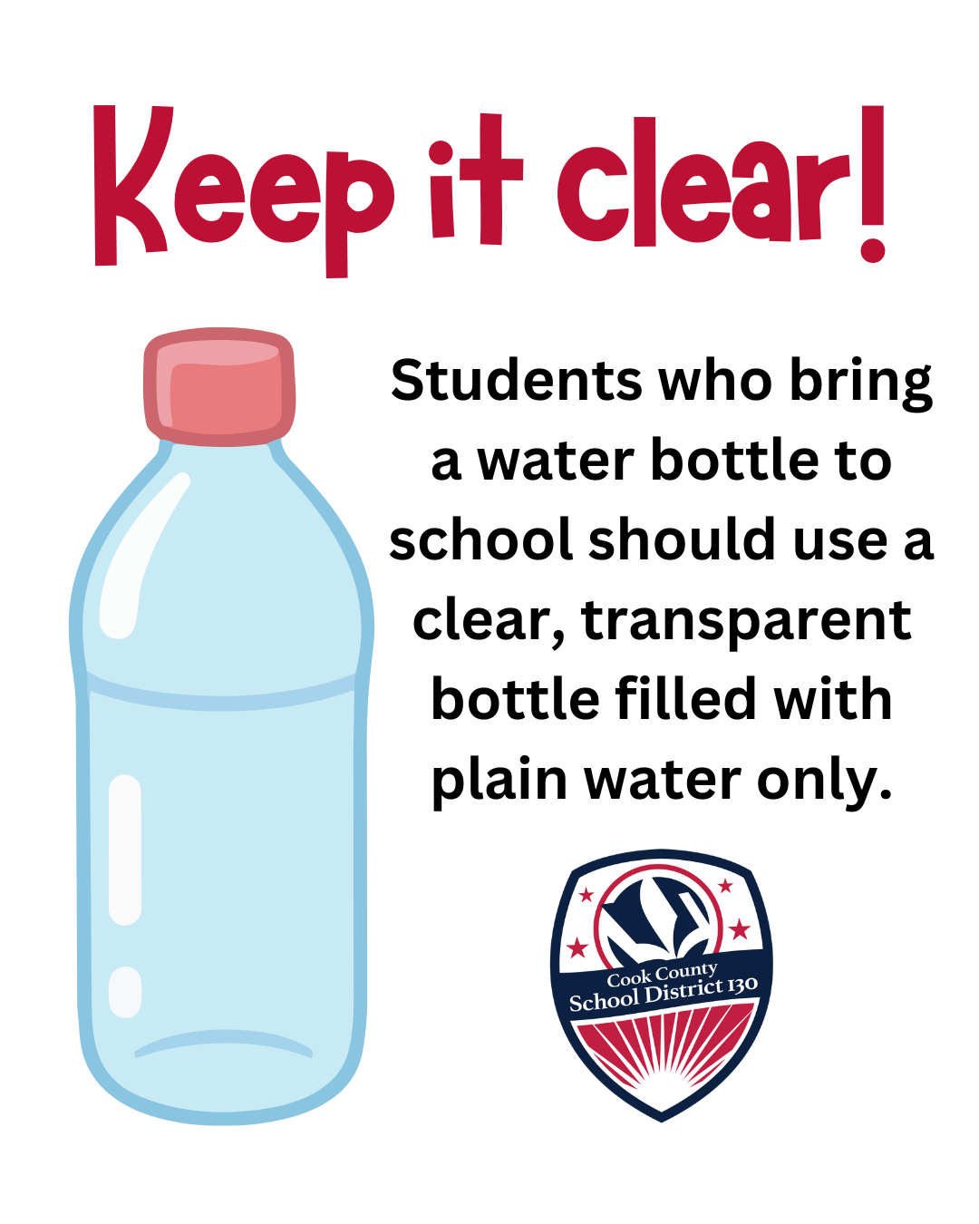 Clear Water Bottles