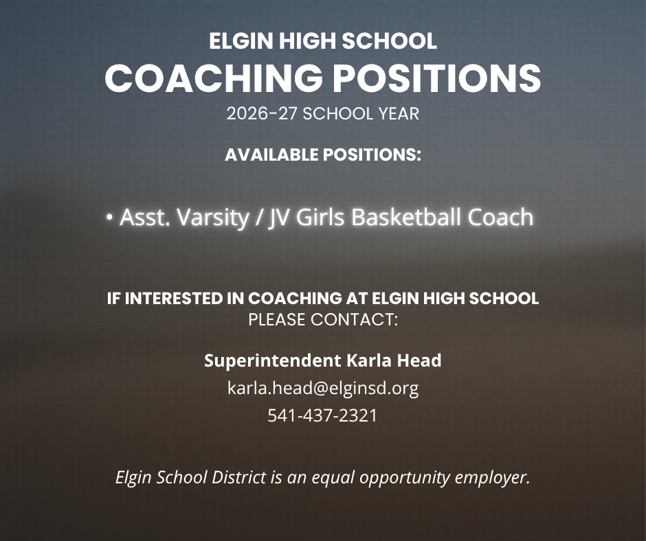 Coaching Positions Open