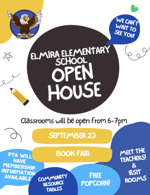 Open House is tomorrow from 6:00–7:00 PM