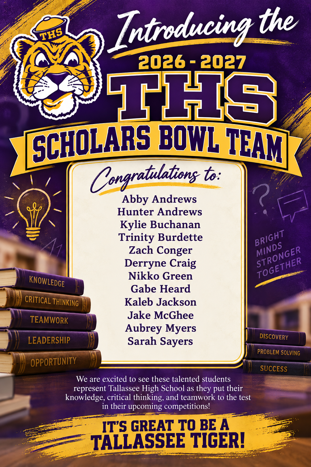 2026-2027 Scholars Bowl Team