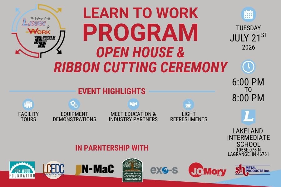 You're Invited to the Open House & Ribbon Cutting for the Learn to Work Program Classroom!