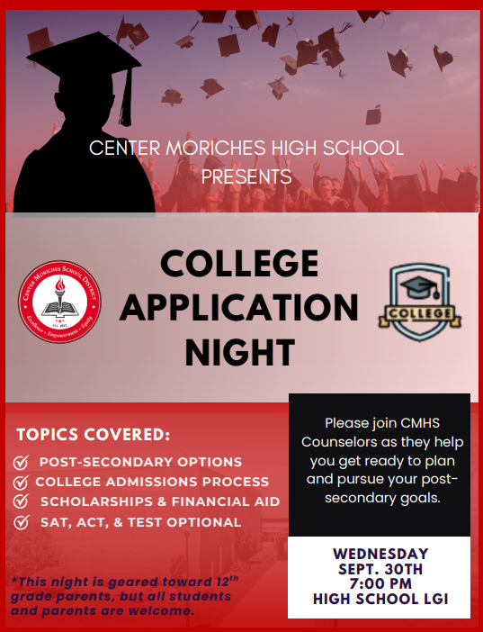 Final Reminder: College Application Night - September 30