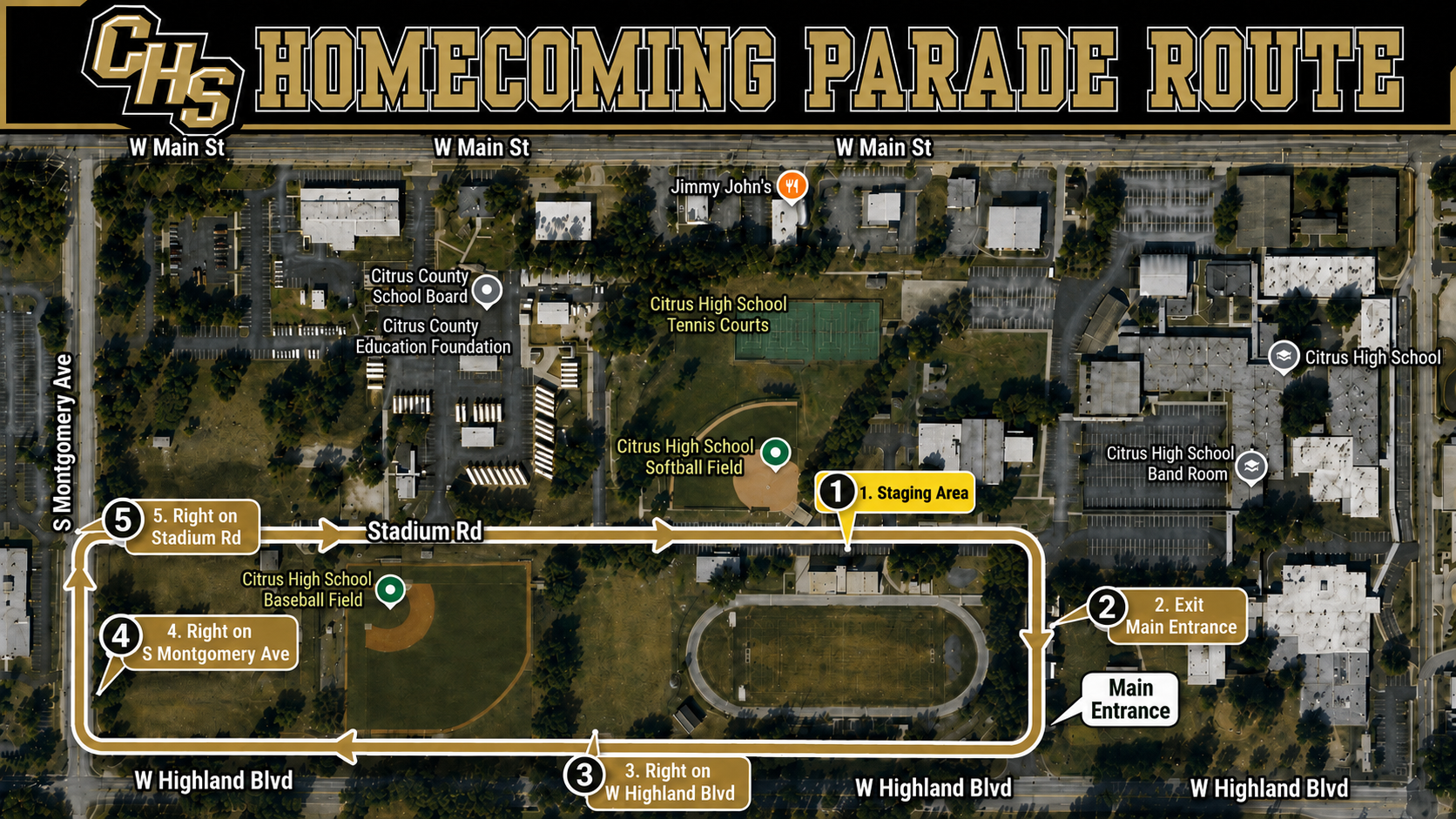 New Parade Route for CHS