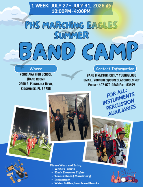 PHS Band Camp Next Week