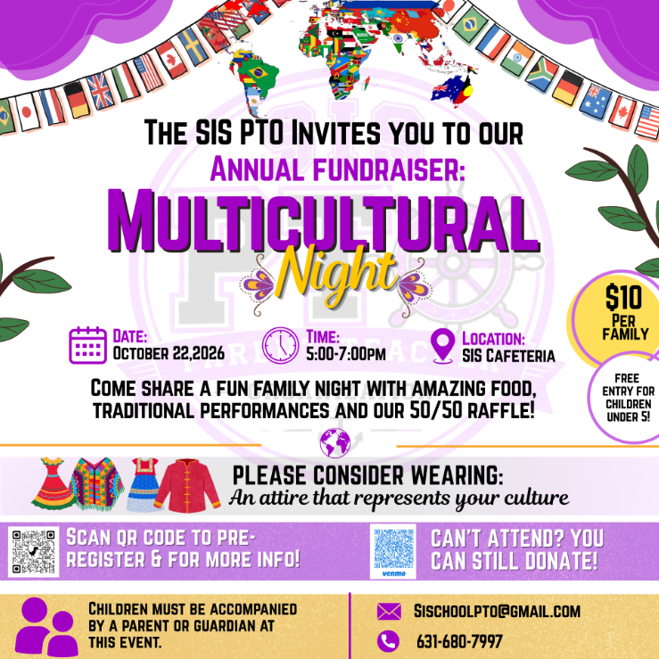 SIS Multicultural Night – Thursday, October 22!