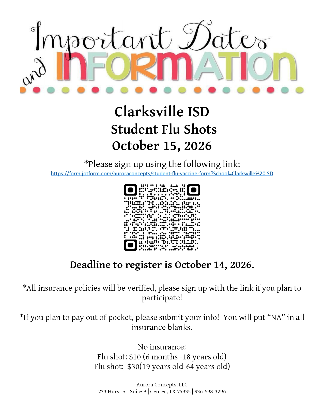CISD Flu Vaccinations
