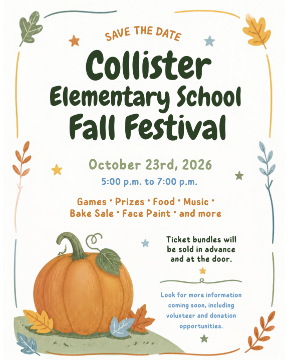 Collister PTO Fall Festival Save-the-Date