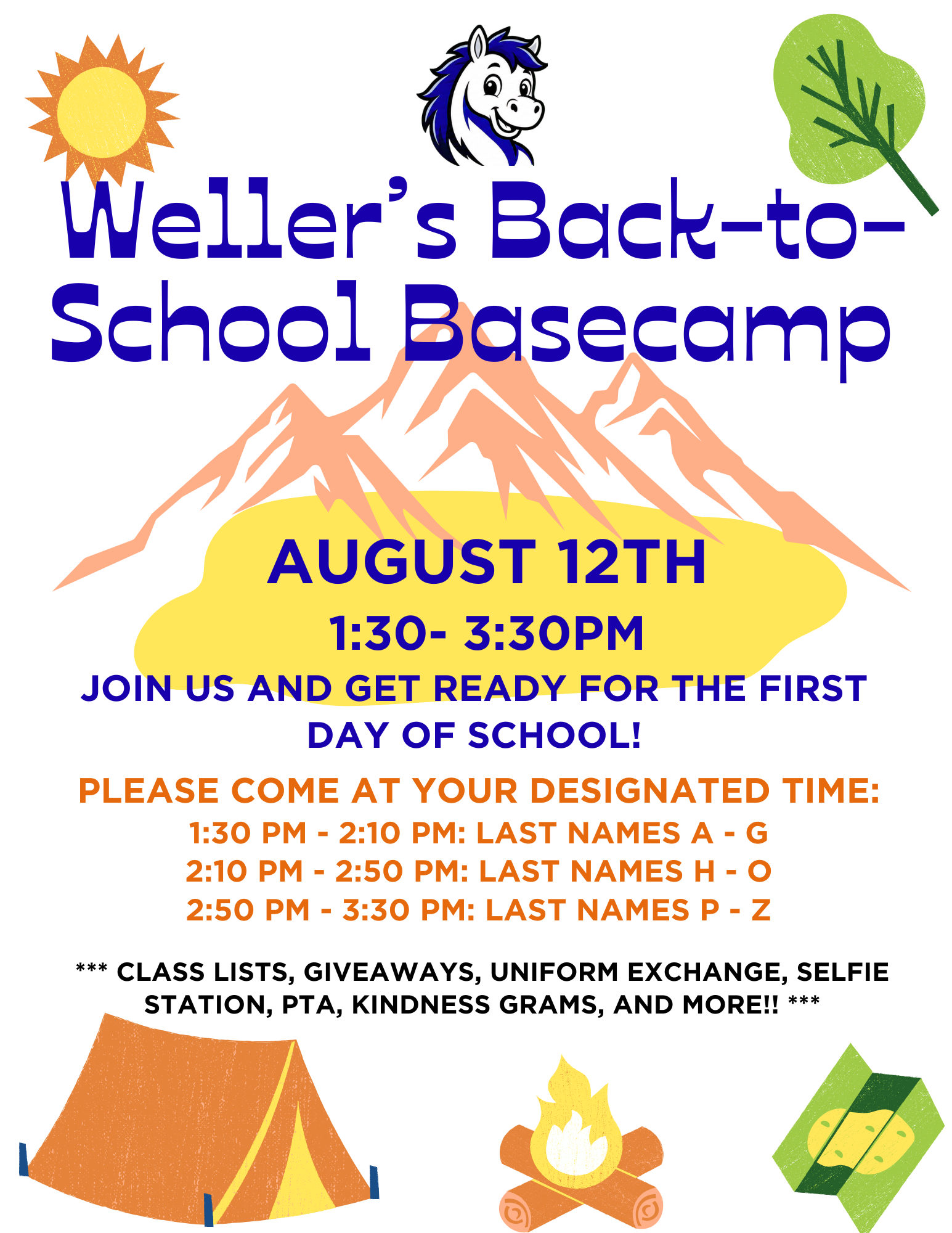 Weller's Back-to-School Basecamp Event! - August 12th