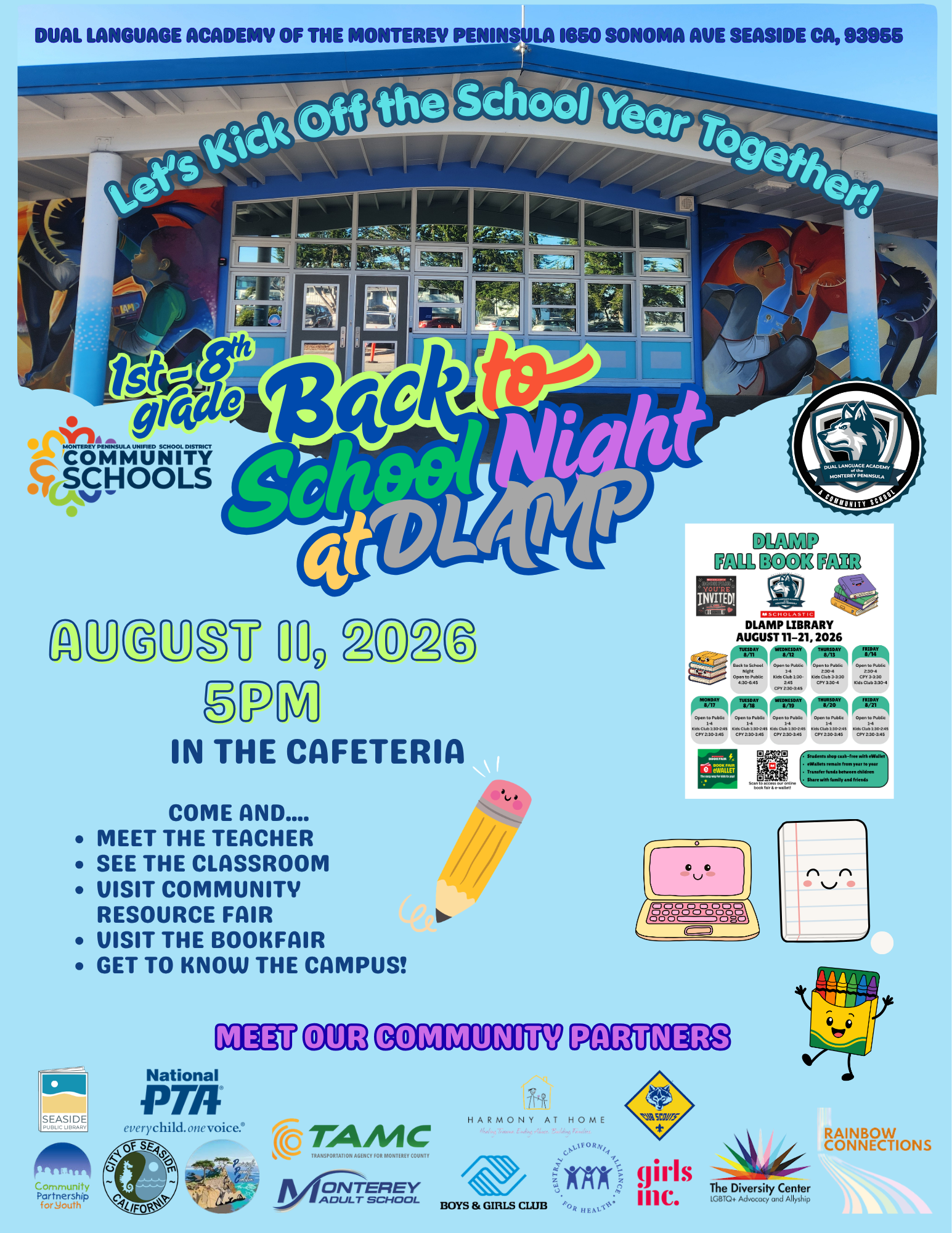 Back To School Night  for 1st - 8th grade: Let's Kick off the School Year Together!