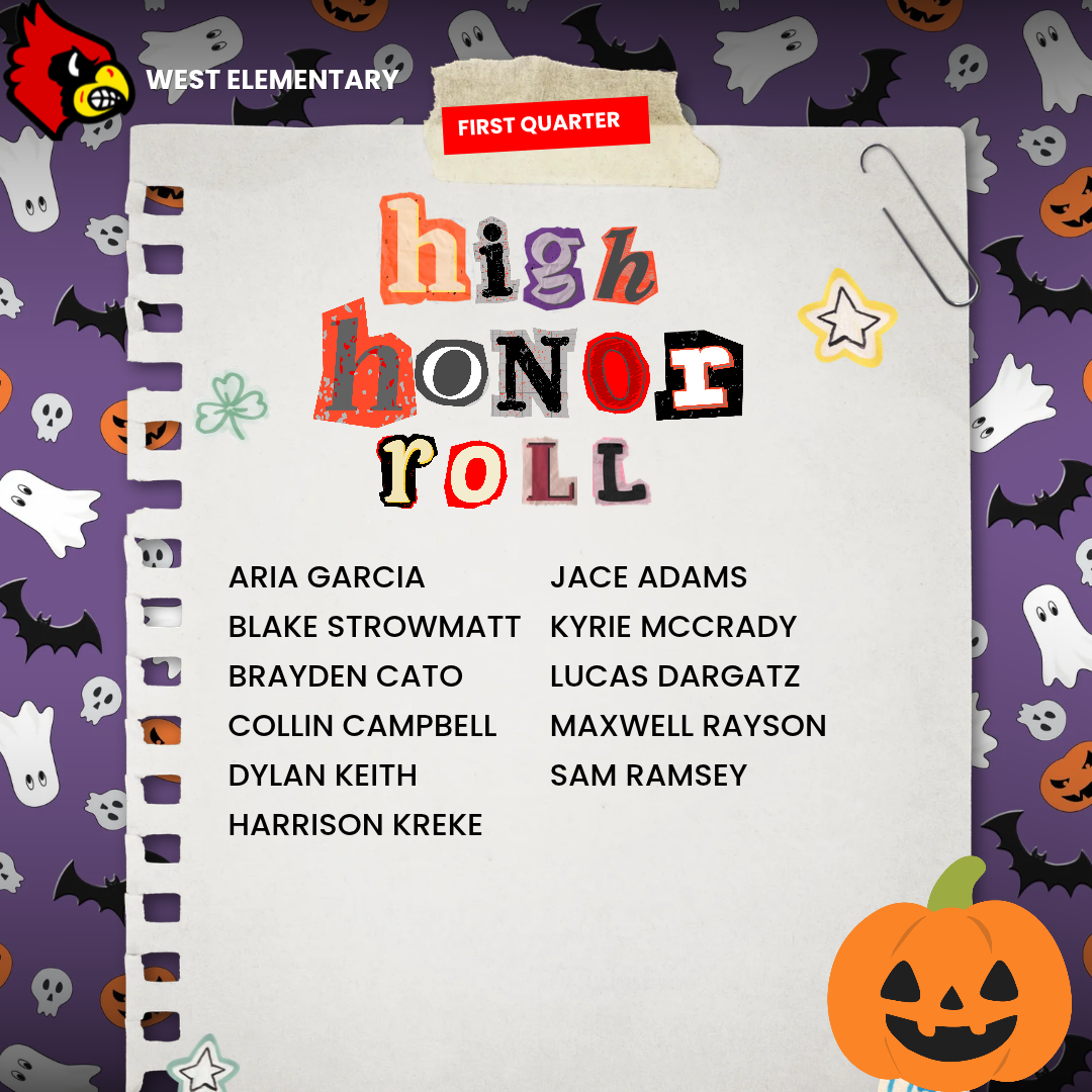 4th Grade High Honor Roll