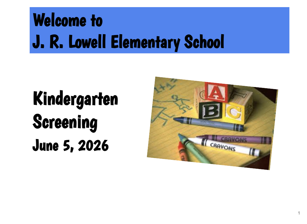 Kindergarten Screening Presentation