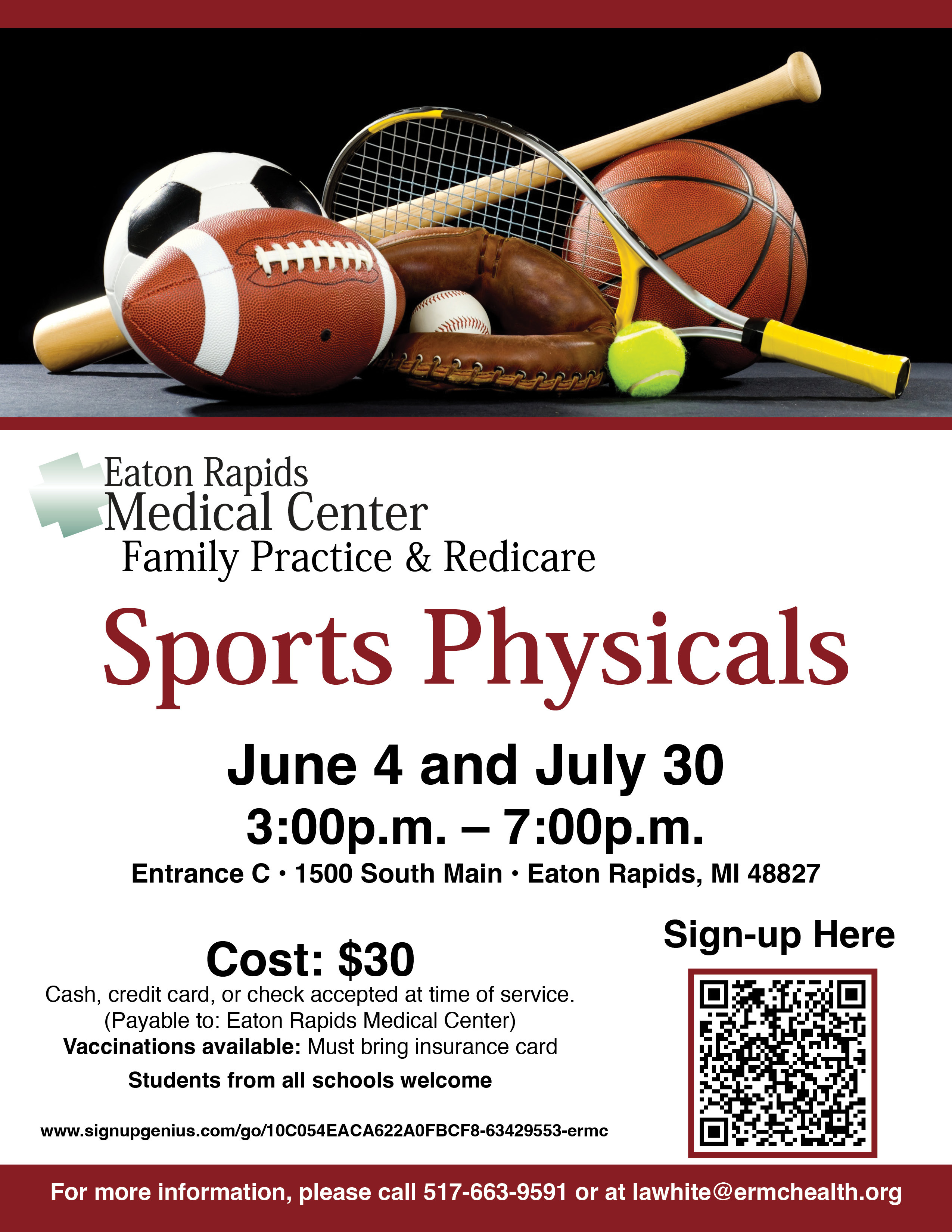 Sports Physical Reminder for Fall Sports