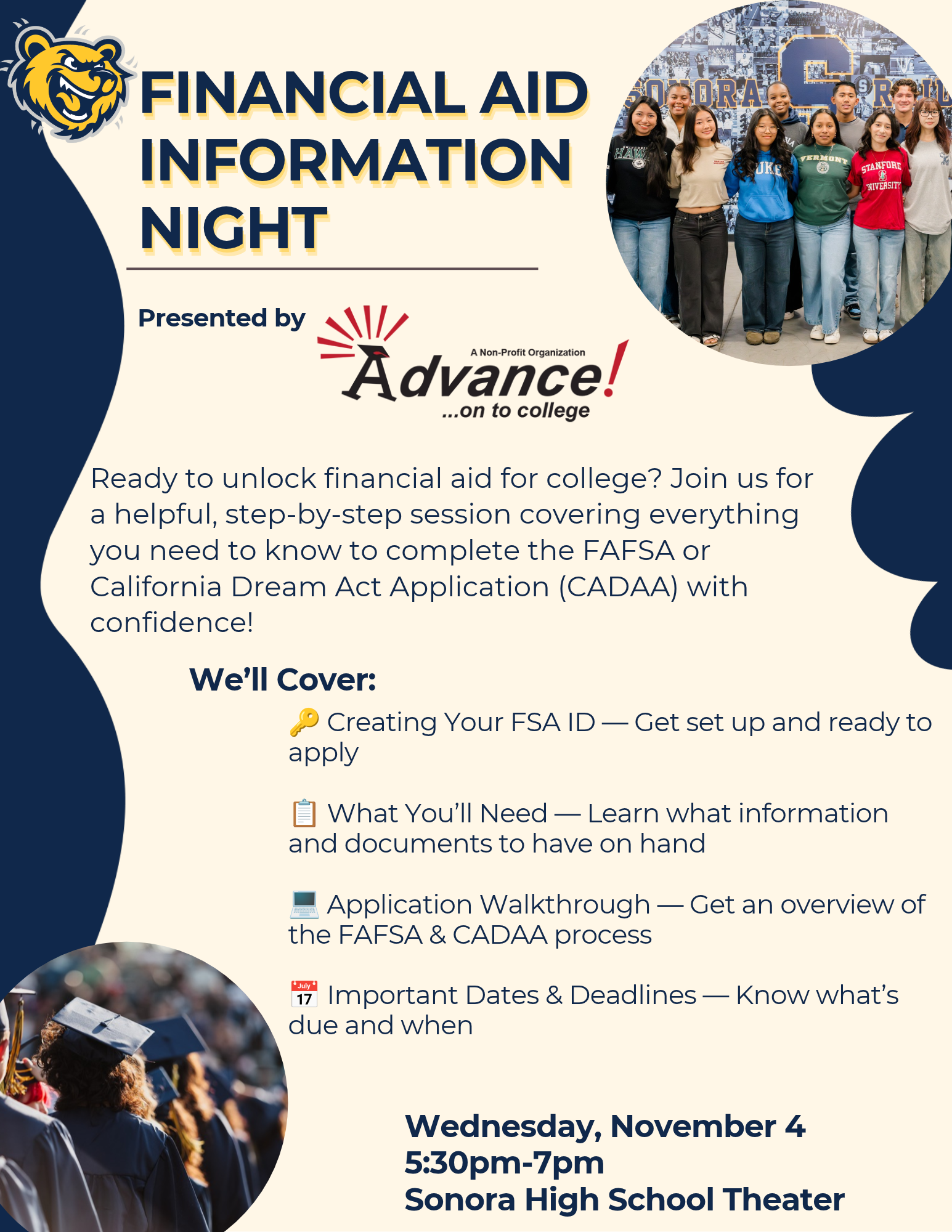 🎓 SENIORS: Financial Aid Information Night!💰