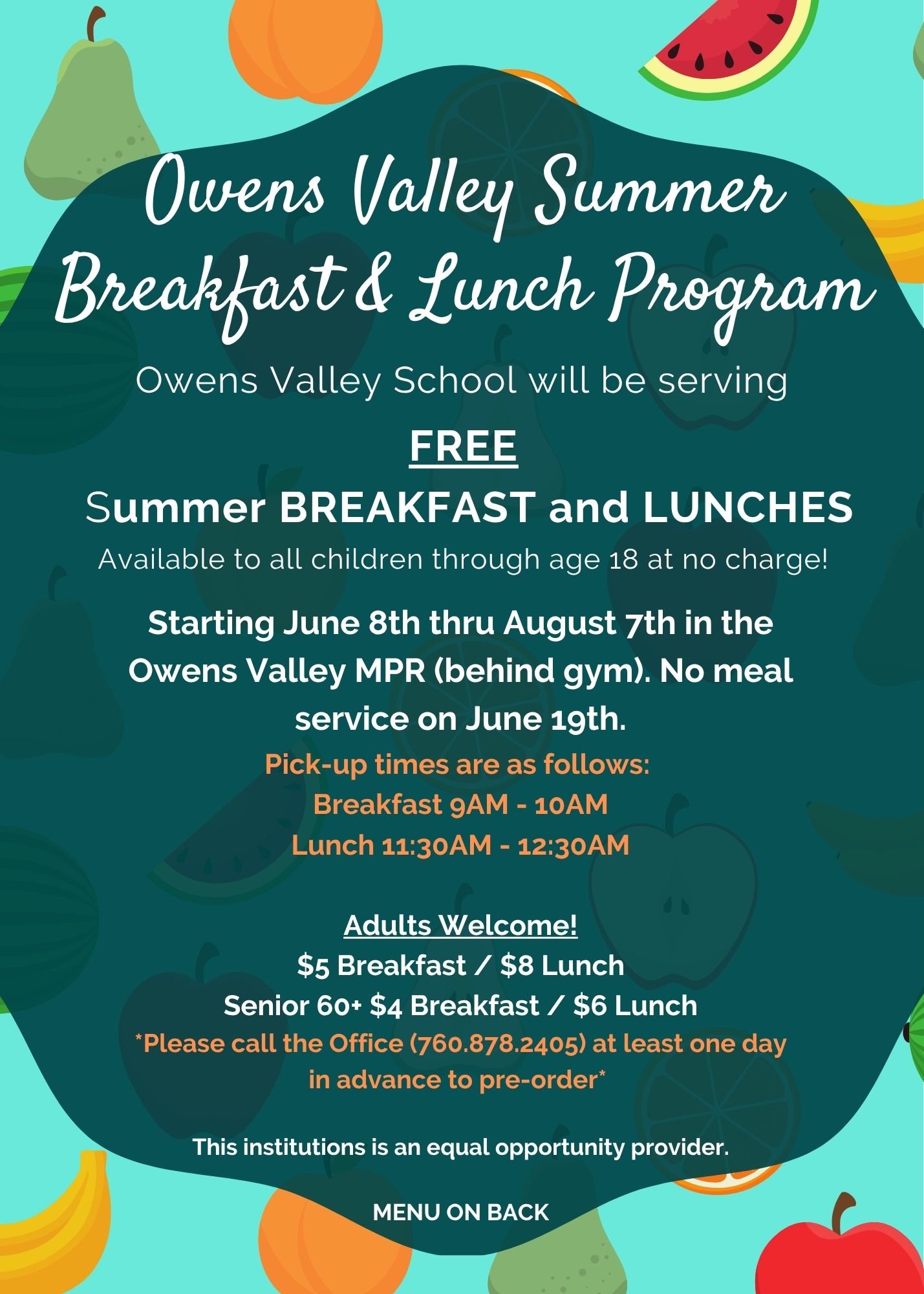 Summer Breakfast & Lunch Program