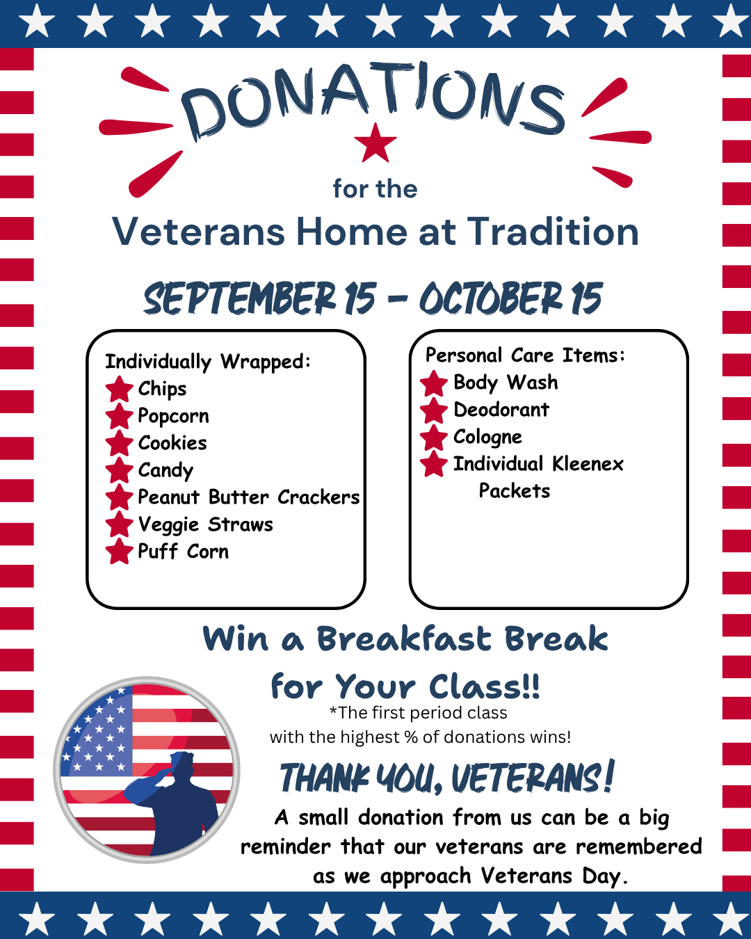Veterans Home Donation Drive